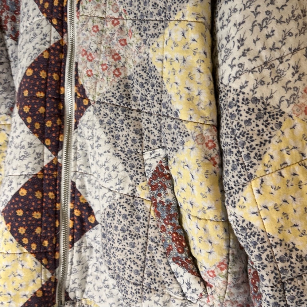 Wild Fable Multicolor Patchwork Puffer Jacket Siz… - image 3